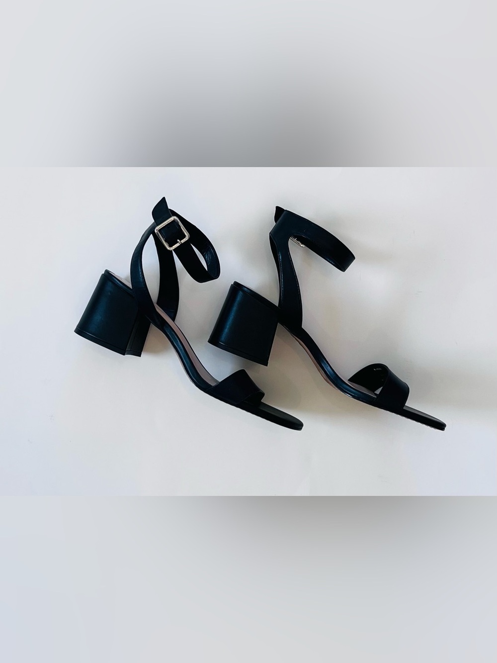 Vince Camuto Black Ankle-Strap Block Heel Sandals NWT